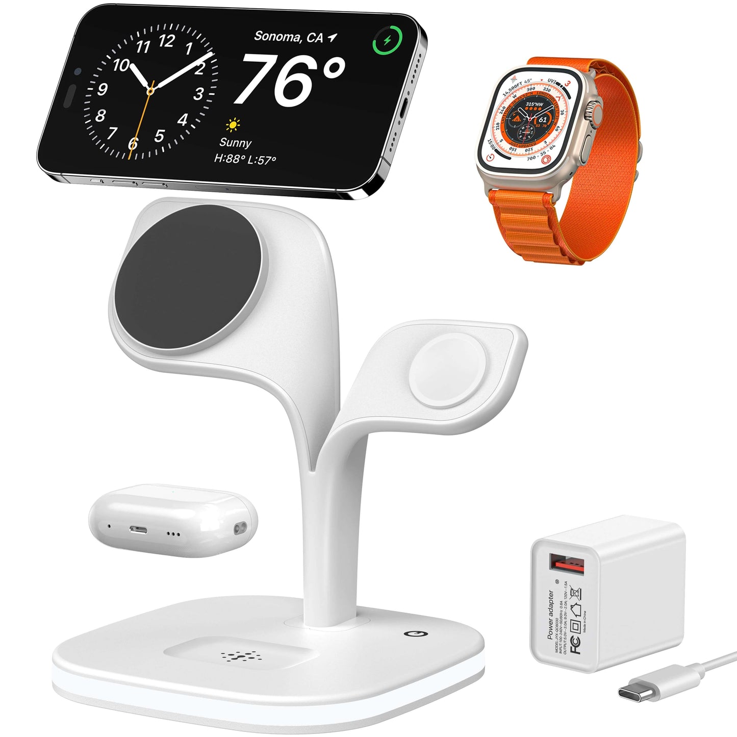 Content5-in-1 Magnetic Real Wireless Desktop Fast Charging Station