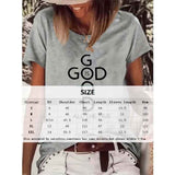 Women's Letter Print Short Sleeve T-Shirt - Casual Round Neck Summer Tee