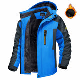 Winter Hooded Jacket Fashion Casual Warm Fleece Coat Windproof Rainproof Parka Windbreaker Men's Top - My Store