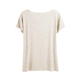 Women's Round Neck Cute Stationery Print T-Shirt Casual Summer Graphic Tee