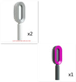 Self Cleaning Hair Brush For Women One-key Cleaning Hair Loss Airbag Massage Scalp Comb Anti-Static Hairbrush - My Store