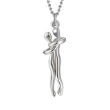 Love Hug Necklace Unisex Men Women Couple Jewelry Simple Temperament Clavicle Chain Valentines Day Lover Gift - My Store