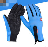 Outdoor Waterproof Gloves Touch Screen Windproof Riding Zipper Sports Winter Warm Fleece Mountaineering Gloves - My Store