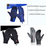 Outdoor Waterproof Gloves Touch Screen Windproof Riding Zipper Sports Winter Warm Fleece Mountaineering Gloves - My Store
