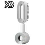 Self Cleaning Hair Brush For Women One-key Cleaning Hair Loss Airbag Massage Scalp Comb Anti-Static Hairbrush - My Store