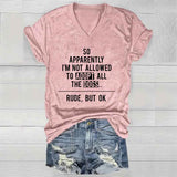 Women's V-Neck Letter Print T-Shirt - Comfortable Casual Summer Top