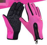 Outdoor Waterproof Gloves Touch Screen Windproof Riding Zipper Sports Winter Warm Fleece Mountaineering Gloves - My Store