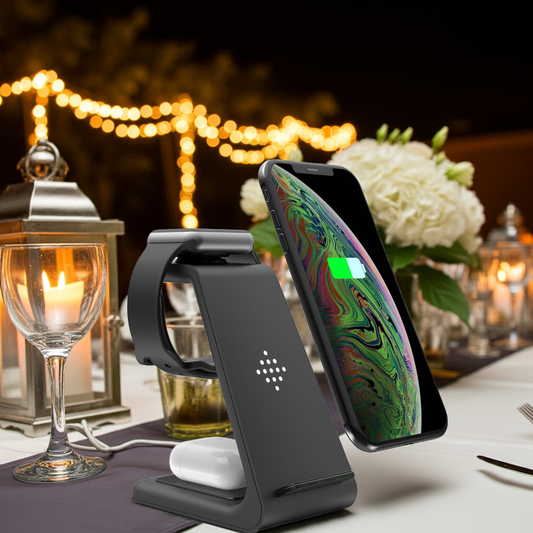 3 In 1 Fast Charging Station Wireless Charger Stand Wireless Quick Charge Dock For Phone Holder