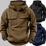 Men's Zip-up Hoodies Sweatshirt With Drawstring And Pocket Design Fashion Casual Sports Sweatshirt - My Store