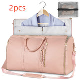 Large Capacity Travel Duffle Bag Women's Handbag Folding Suit Bag Waterproof Clothes Totes - My Store