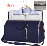 Large Capacity Travel Duffle Bag Women's Handbag Folding Suit Bag Waterproof Clothes Totes - My Store